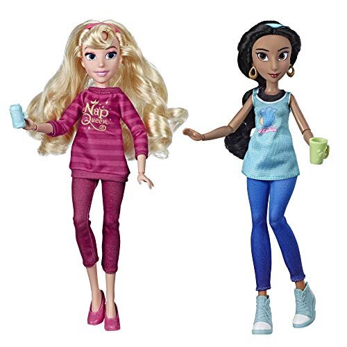 Disney Princess Ralph Breaks The Internet Movie Dolls, Jasmine & Aurora Dolls with Comfy Clothes & Accessories