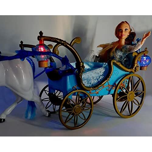 Brigamo 546 Electric Snow Queen Carriage with Lighting and Electric Horse, Fully Moveable Including Sound