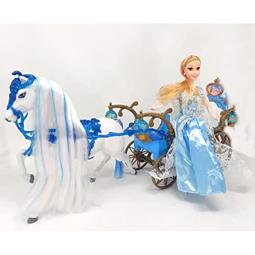 Brigamo 546 Electric Snow Queen Carriage with Lighting and Electric Horse, Fully Moveable Including Sound
