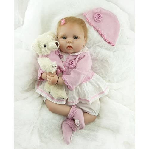 ZIYIUI Reborn Baby Dolls 22''/55cm That Looks Real Life Soft Silicone Vinyl Reborn Dolls Reborn Lifelike Toddler Girls Handmade Boy Girl Toy