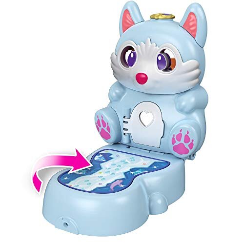 Polly Pocket Flip & Find Arctic Fox Compact, Dual Play Surfaces, Micro Polly Doll, Fox Figure, Surprise Reveals,Gift for Ages 4Y+, GTM57
