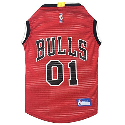 NBA CHICAGO BULLS DOG Jersey, Medium - Tank Top Basketball Pet Jersey
