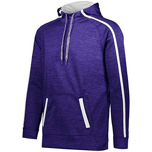 Augusta Sportswear Stoked Tonal Heather Hoodie L Purple/White