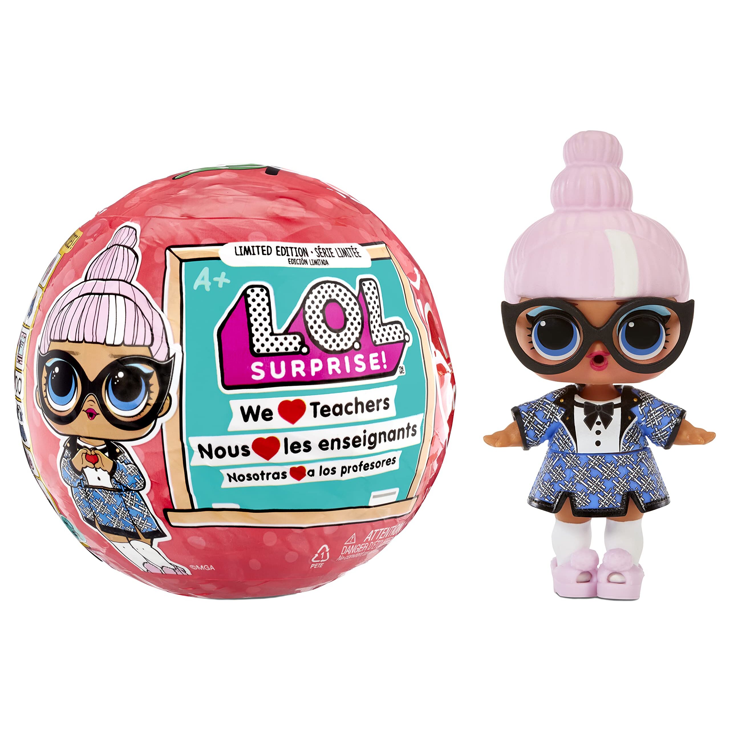 LOL Surprise MgA cares collectible Doll 7+ Surprises Limited Edition Teachers Appreciation Doll with School Themed Accessories, gift for Kids, Toys fo