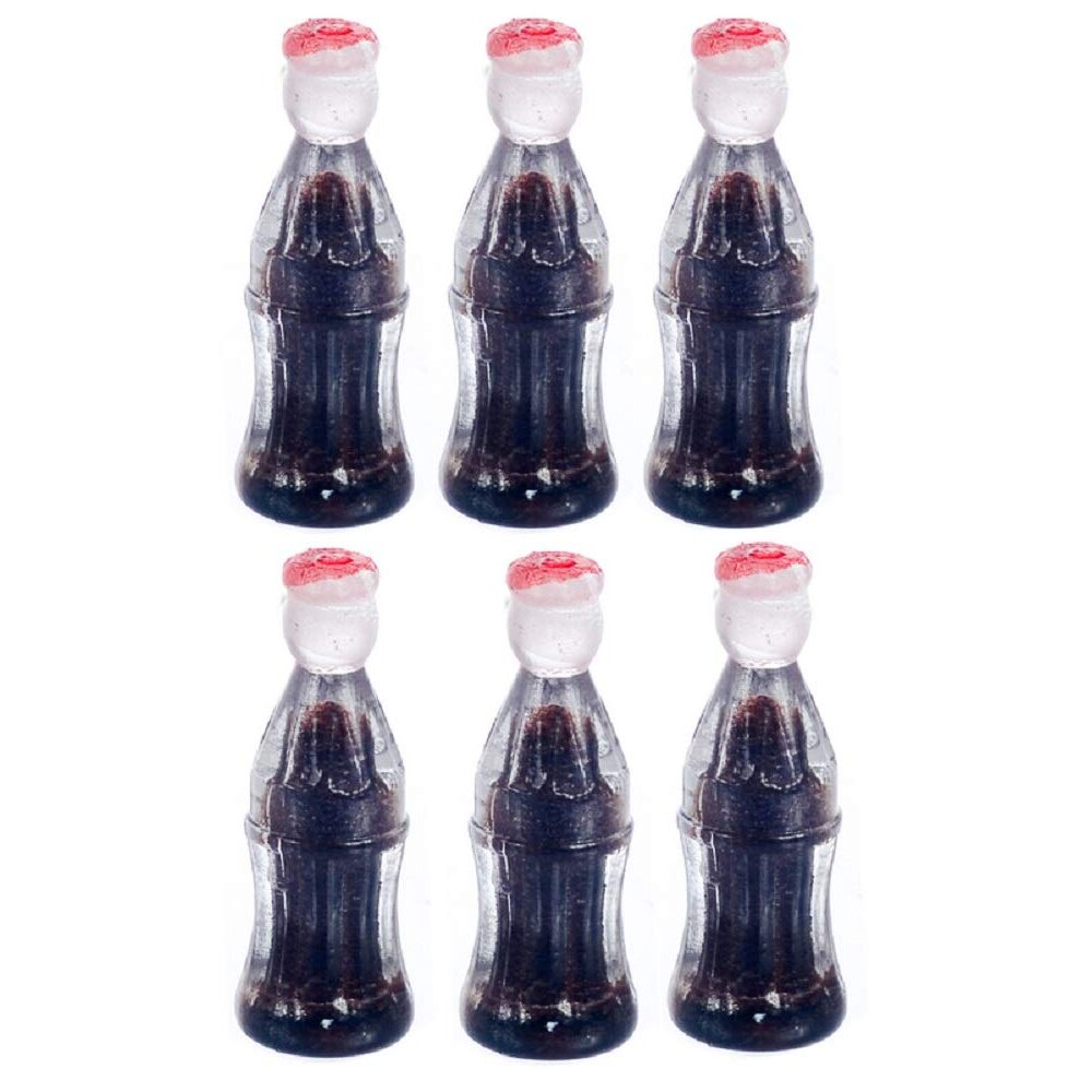 Dolls House Miniature 1:12 Scale Pub Shop Accessory 6 Bottles of cola Fizzy Pop by Unknown