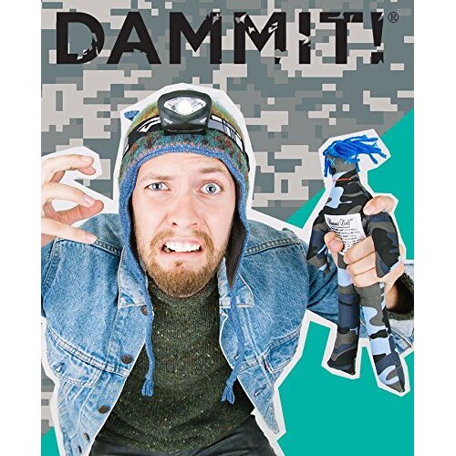 Dammit Doll - Win The Hi-Stepper - Blue & Silver - Stress Relief - Gag Gift - Sports Teams