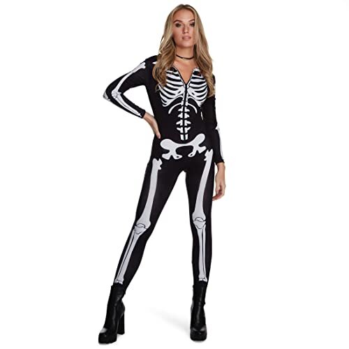 Morph Costumes Skeleton Costume Women Halloween Costumes For Women Skeleton Costume Adult Women Bodysuit Large