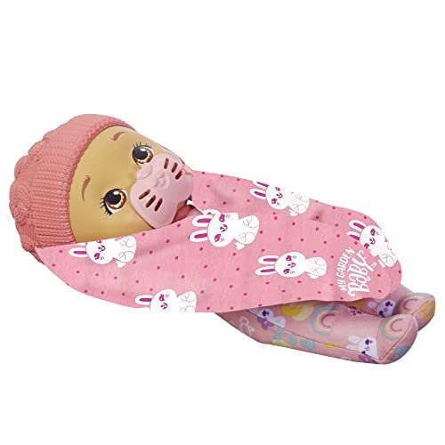 ?My Garden Baby My First Little Bunny Baby Doll (~9-in), Soft Body with Plush Ears, Pink, Great Gift for Kids 18mo+