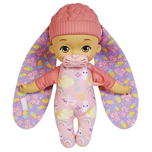 ?My Garden Baby My First Little Bunny Baby Doll (~9-in), Soft Body with Plush Ears, Pink, Great Gift for Kids 18mo+