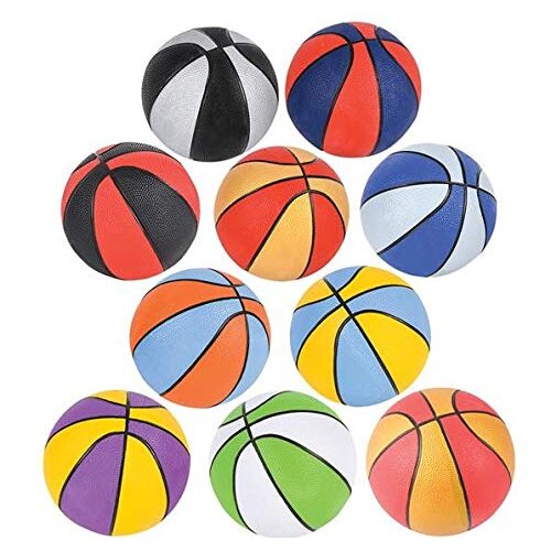 Rhode Island Novelty 5 Inch Assorted Multi-Color Micro Basketballs, Pack Of Five