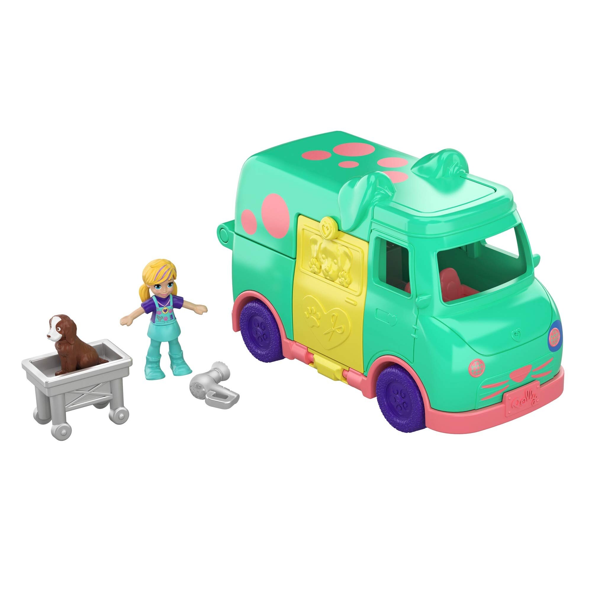Polly Pocket Pollyville Pet Groomer Vehicle Playset
