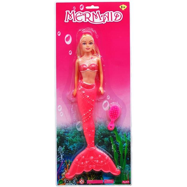 DDI 2356185 12 in. Mermaid Doll with Brush, Assorted Style - Case of 36