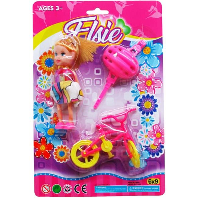 DDI 2356179 4 in. Elsie Doll with Accessories, Assorted Color - Case of 72 - Pack of 72