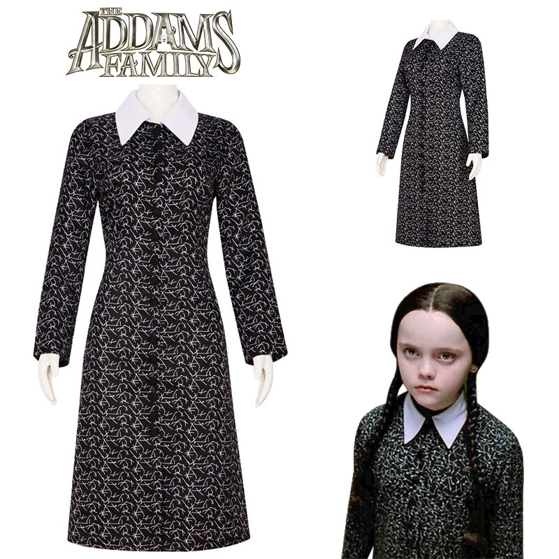 Wednesday Dress The Cosplay Costume Fancy Dress Party Kids Adult