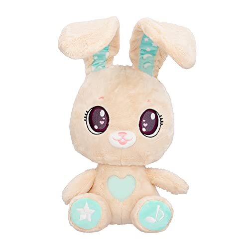 PEEKAPETS Interactive Bunny, Funny and Soft Plush that Moves his Ears and Makes Lights and Sounds, Toy Gift for Babies and Children
