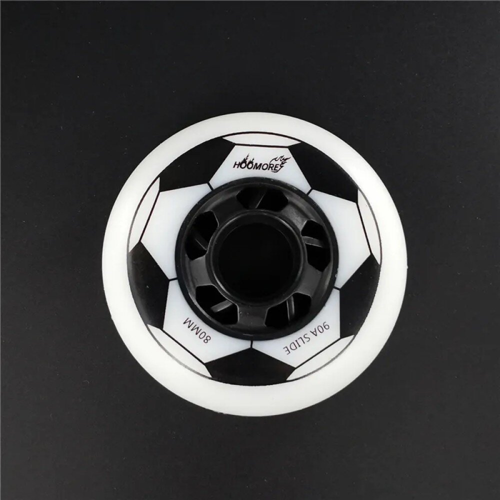 Inline Skate Wheels - Set of 8 White 72mm 76mm 80mm with Bearing Space
