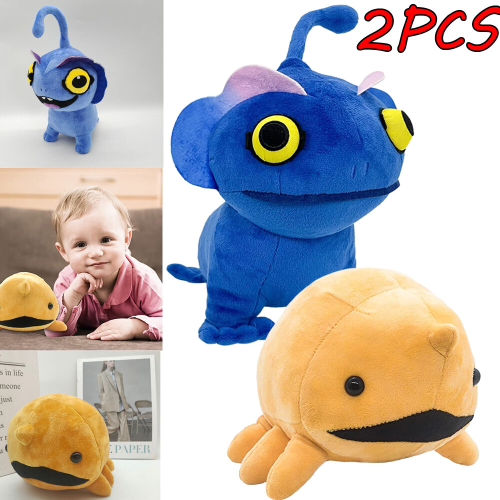 2/1PCS The Sea Beast Plush Toy, Blue Plush Fish Cartoon Figure