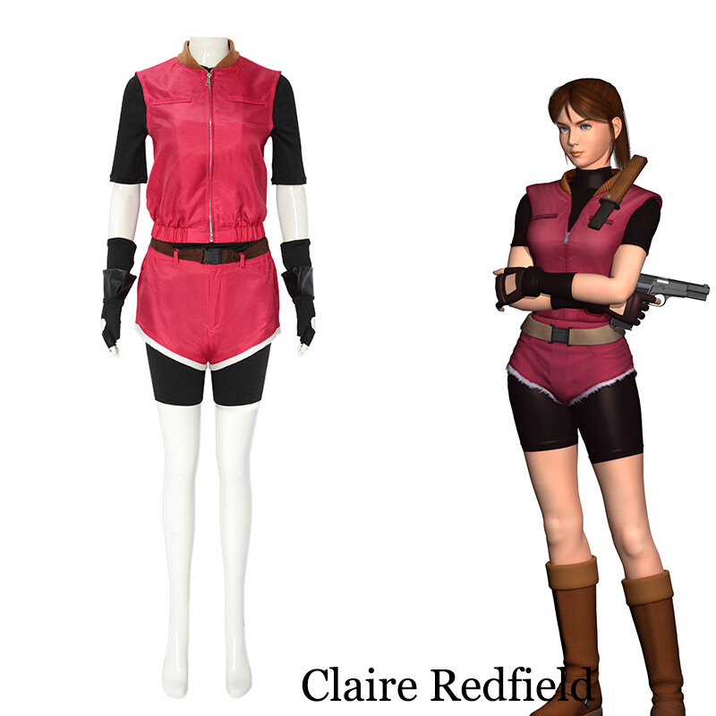 Evil Claire Resident Redfield Costume Cosplay Comiccon Party Halloween Dress Up