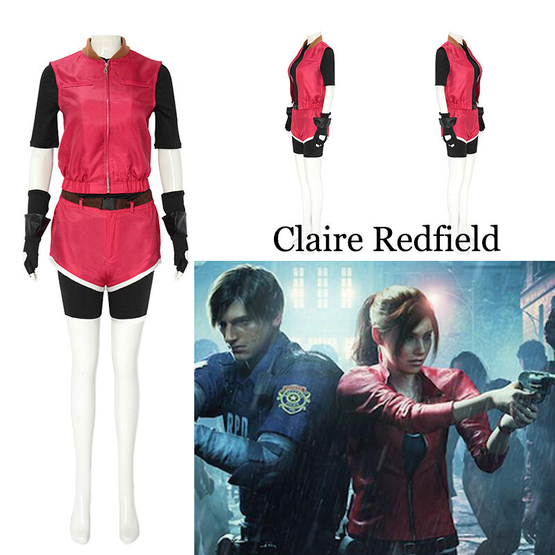 Evil Claire Resident Redfield Costume Cosplay Comiccon Party Halloween Dress Up