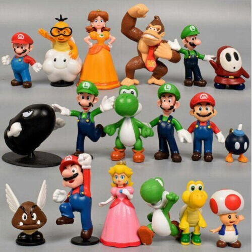 18 Pcs Super Mario mini Figure Cute Toys Doll Action Figures