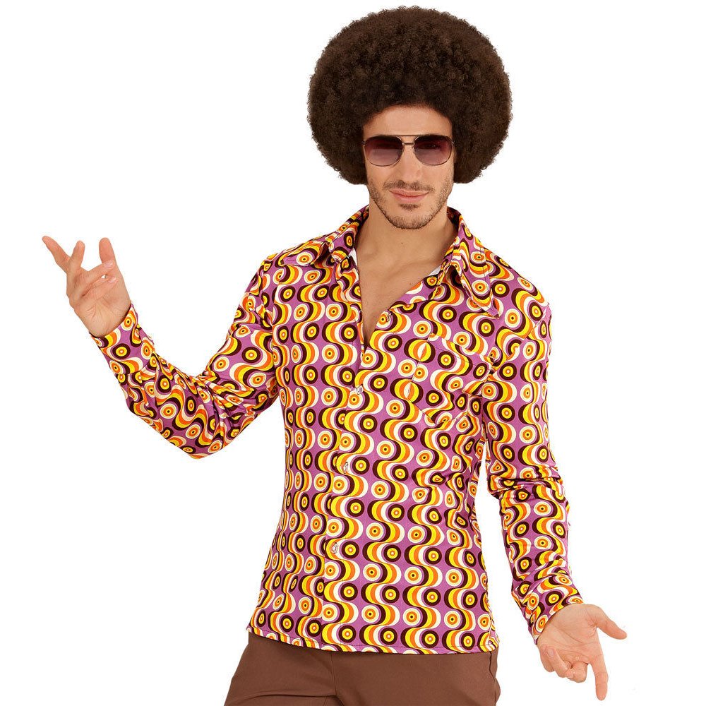 Groovy 70's Man Shirt - Discs (s/m) -  groovy 70s man shirt discs sm