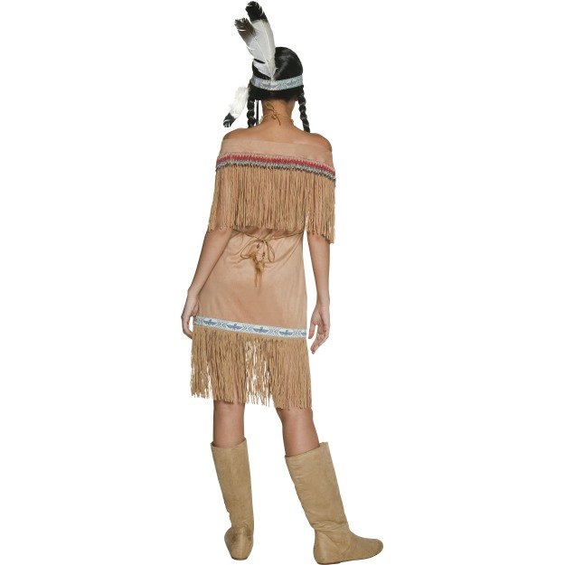 Smiffy's Adult Women's Authentic Western Native Lady Costume, Dress And -  costume dress fancy western lady authentic ladies pocahontas squaw