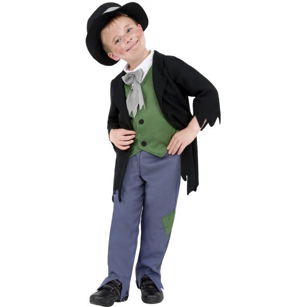 Smiffy's Children's Dodgy Victorian Boy Costume, Top, Trousers & Hat, Ages 4-6, -