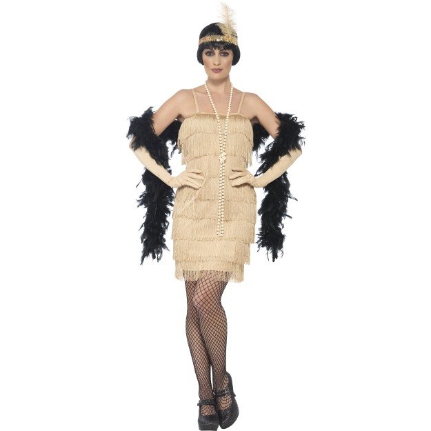 Smiffy's 44678s Women's Flapper Costume (small) -  costume flapper fancy dress ladies charleston 1920s womens gatsby gold adults outfit short great
