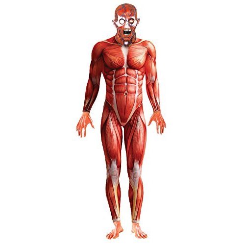 Large Men's Anatomy Costume -  anatomy costume fancy man second skin dress halloween mens muscle suit outfit adults