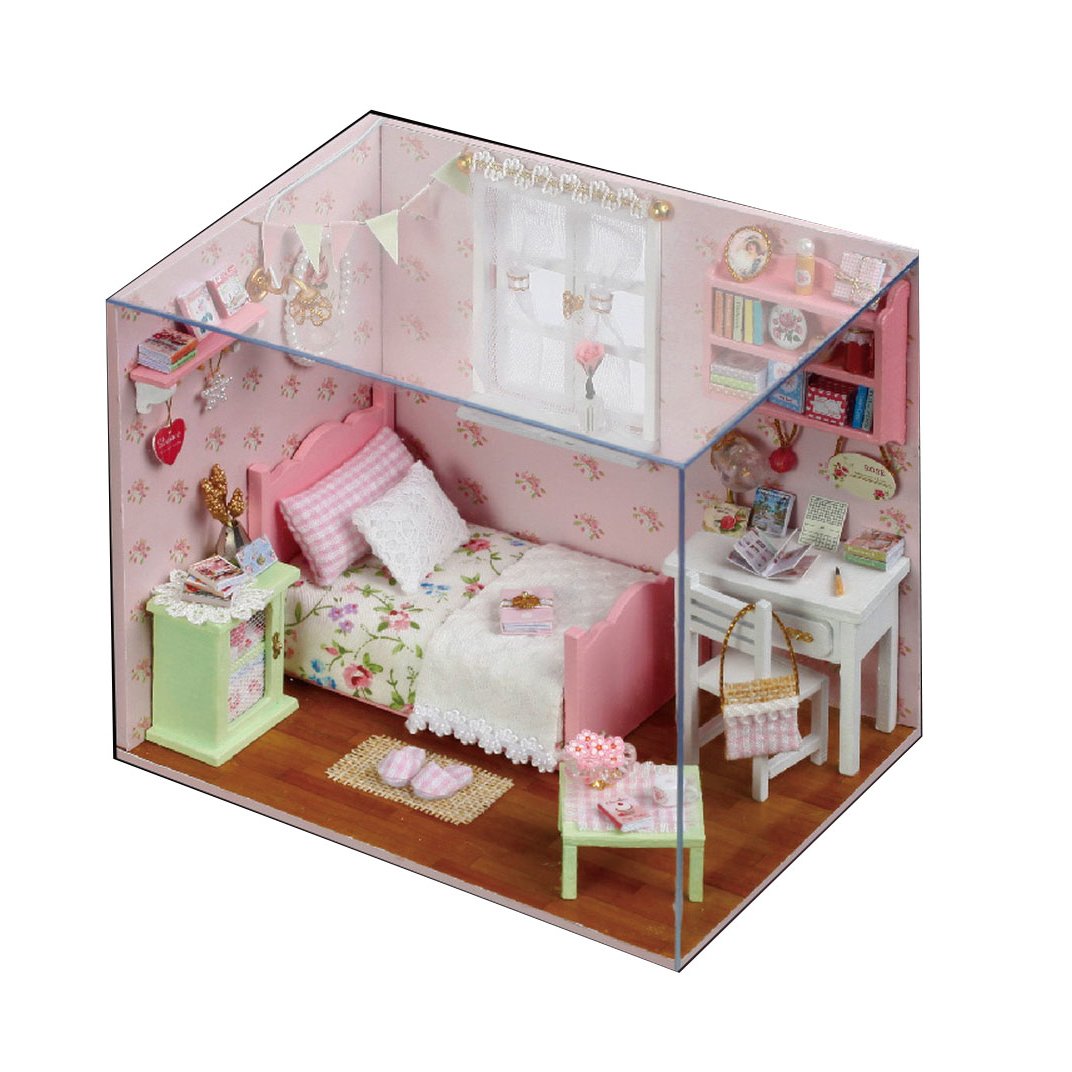 Pink Room Miniature House Manual Assembly Model
