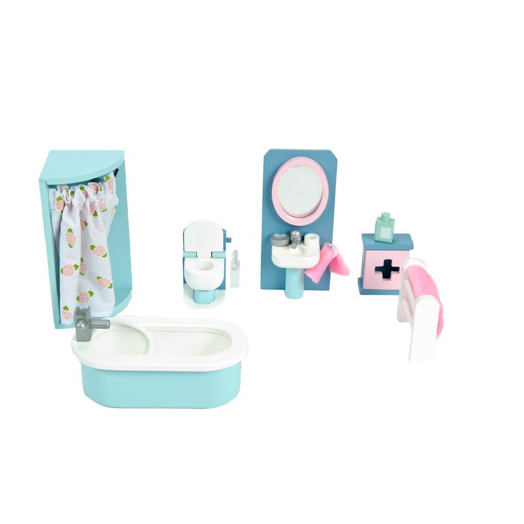 Le Toy Van Daisylane Wooden Doll's House Furniture - Bathroom Set