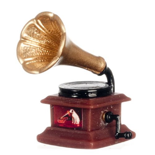 Dollhouse Miniature Old Fashioned Gramophone